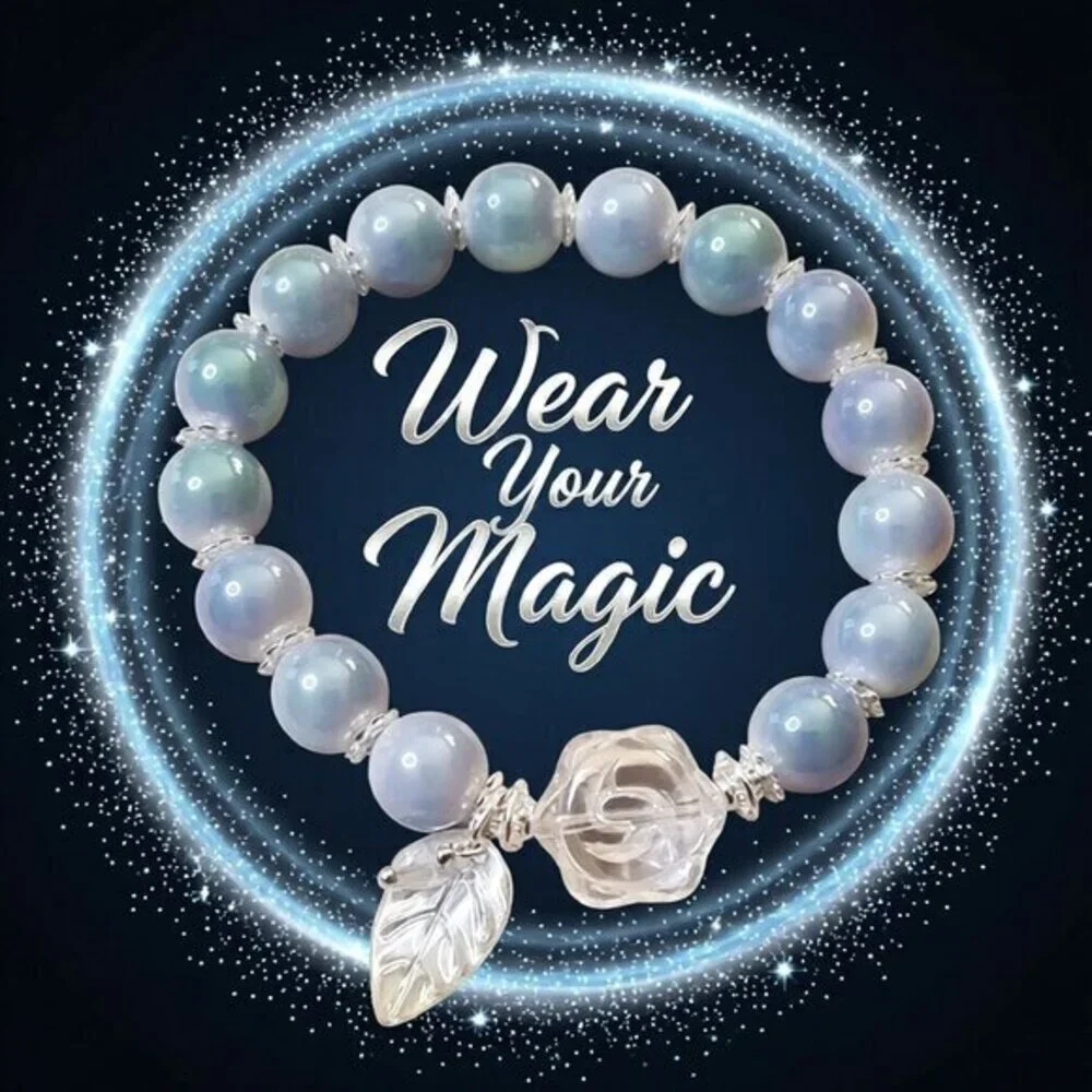 Rose Blossom Beaded Stretch Bracelet | Easy Boho Style | Effortlessly Feminine!